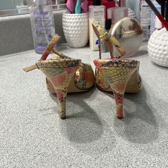 Kate Spade New York Womens Snakeskin Open Toe Stiletto Slingback Heels Sz 8 B - Picture 11 of 12